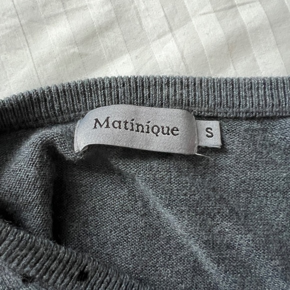 Martinique - Grey Wool V-Neck Long Sleeve Knit - Picture 10 of 11